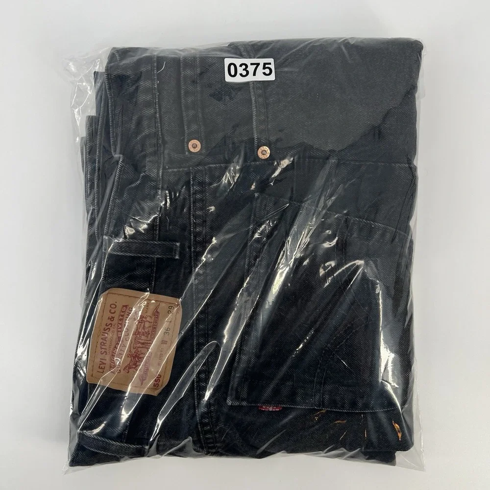 Levi's 550 Black Jeans Men's Size 36 x 29 Relaxed Fit Tapered Red Tag